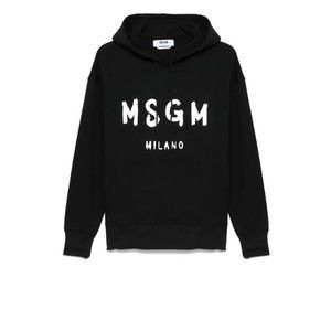Msgm Relaxed Fit Black Hoodie - NWT